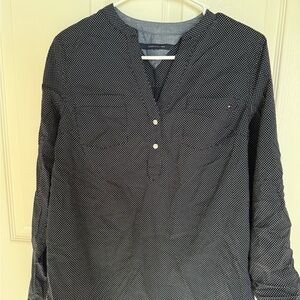 Tommy Hilfiger Black Polka Dot Men's Shirt